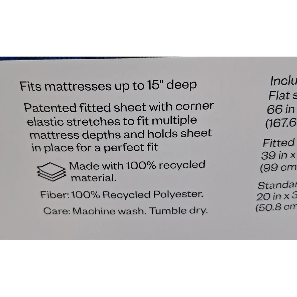 Room Essentials Microfiber Plaid Sheet Set Twin XL Blue Black Wrinkle Resistant